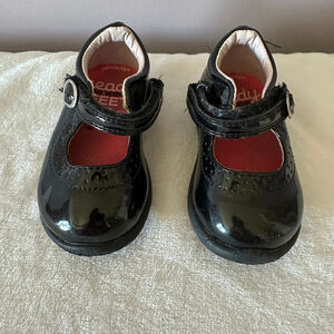 Baby Step & Stride Ready for Wide Feet Black Patent Mary Jane Shoes 3.5W